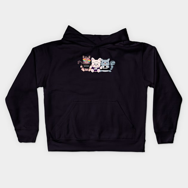 Hard Rock Kitties Kids Hoodie by erinpriest